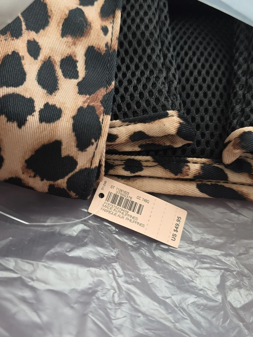 Victoria's Secret Leopard Animal Print Mesh Tote Pool Beach Bag New